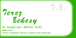 terez bekesy business card