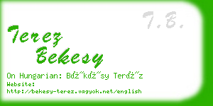 terez bekesy business card